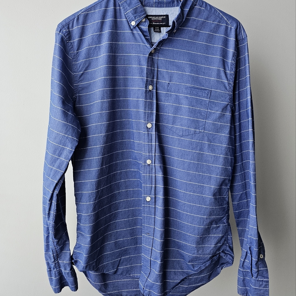 Blue Button Down Shirt- Long Sleeve